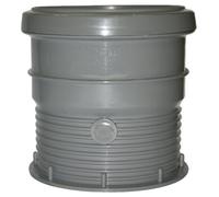 Floplast Ring Seal Soil Grey Waste Pipe Connector, (Dia)110mm