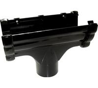 FLOPLAST Running Outlet - 80mm Round RON4 110mm Niagara Ogee fits 80mm Round downpipes (Black)