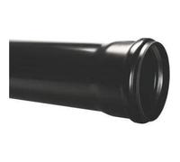 FloPlast Soil Pipe 110mm x 3M Single Socket Black (Pack of 2)