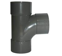 FLOPLAST Solvent Grey 40mm (43mm) Waste Swept Tee - Bag of 2