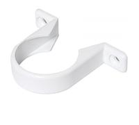 FLOPLAST Solvent White 40mm (43mm) Waste Pipe Clip - Bag of 2