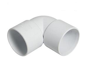 FLOPLAST Solvent White 90 Degree 40mm (43mm) Waste Knuckle - Bag of 5
