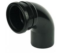 FloPlast SP161 Single Socket Bend 92.5o Black