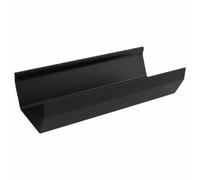 Floplast Square Gutter 114mm X 4M Black - Pack Of 2, Upvc Square Line, 10-Year Guarantee