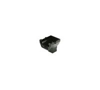 Floplast Square Line 114mm Gutter Stopend Outlet Black - Pack Of 2