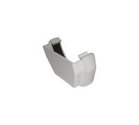 Floplast Square Line 114mm Square Gutter External Stopend White - Pack Of 2