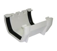 Floplast Square Line 114mm White Upvc Gutter Union Bracket - Pack Of 2