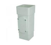 Floplast Square Line 65mm Downpipe Access Pipe - White Upvc, 175mm X 71mm X 81mm