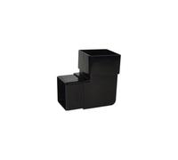 Floplast Square Line 92.5 Degree Square Downpipe Bend Black - Pack Of 2