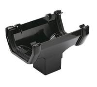 FloPlast - Square Line Running Outlet 114mm Black