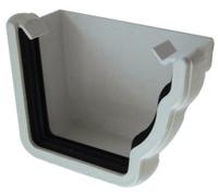 FLOPLAST Stopends - External R/H REN2 for 110mm Niagara Ogee System (White)
