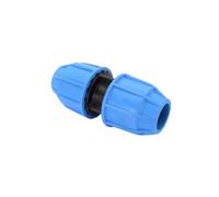Floplast Blue Straight Equal Pipe Fitting Coupler (Dia)46.3mm (L)104.3mm