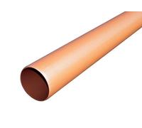 Floplast Terracotta Plain Soil Pipe, (Dia)110mm (L)3000mm