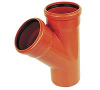 FLOPLAST Underground Drain 110mm 45' Double Socket Junction