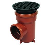 FLOPLAST Underground Drain 110mm Bottle Gully & Grid
