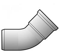 FLOPLAST Underground drain 110mm single socket 45' bend