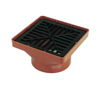 FLOPLAST Underground Drain 110mm Square Hopper & Grid - Pack of 2