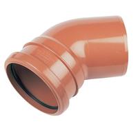 Floplast Underground Drainage Single Socket Bend 285121, (Dia)110mm (L)132mm