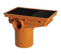 Floplast Underground Drainage Rectangular Hopper & Grid, (Dia)110mm