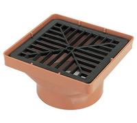 Floplast Underground Drainage Square Hopper & Grid, (Dia)110mm