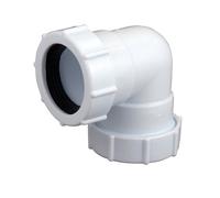Floplast Universal 219414 White Compression 90° Waste Pipe Bend (Dia)40mm