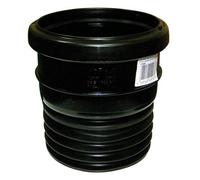 Floplast Universal Adaptor 110mm Pvc To Cast Iron Or Clay Drainage Ring Seal - Black - Pack Of 2