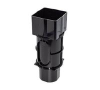 Floplast Universal Downpipe Access Pipe 65/68mm Black - Bio-Pvc, Removable Inspection Plate, 10-Year Guarantee