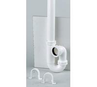 FloPlast Washing Machine Waste Trap (Dia)40mm, Colour Description: White, Material: Plastic, Diameter 40mm, Weight 31g