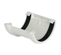Floplast White Half Round Union Bracket (Dia) 112mm