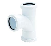 FloPlast Push-Fit Waste Equal Tee 40mm White | Home Standard