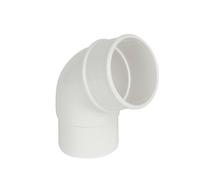 Floplast White Round 112.5° Offset Downpipe Bend, (Dia)68mm