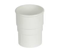 Floplast White Round Gutter Socket (L)78mm (Dia)68mm