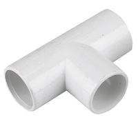 Floplast White Solvent Weld Equal Waste Pipe Tee, (Dia)21.5mm