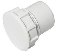 Floplast White Solvent Weld Waste Pipe Access Plug, (Dia)40mm