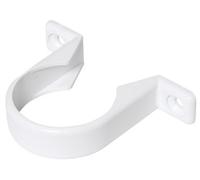 Floplast White Solvent Weld Waste Pipe Clip (Dia)40mm, Pack Of 3