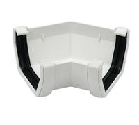 Floplast White Square 135° Gutter Angle, (Dia)114mm