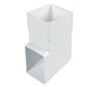 Floplast White Square Gutter Shoe (L)70mm (Dia)65mm