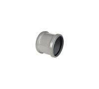 Floplast Xtraflo 110mm Downpipe Double Socket Coupling - Grey - Pvc-U