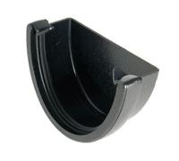 Floplast Xtraflo Cast Iron Effect Deepflow Hi-Cap Gutter External Stopend 115mm X 75mm - Upvc - 20 Year Guarantee
