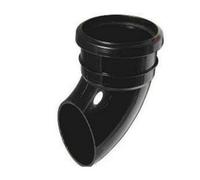 Floplast Xtraflo Industrial 110mm Downpipe Single Socket Shoe - Black - Push-Fit