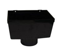 Floplast Xtraflo Industrial 110mm Gutter Hopper - Black, 280mm X 200mm X 224mm