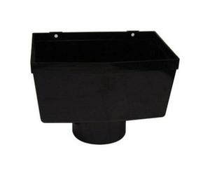 Floplast Xtraflo Industrial 110mm Gutter Hopper - Black, 280mm X 200mm X 224mm
