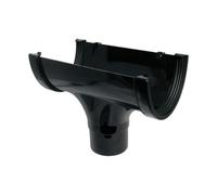 Floplast Xtraflo Industrial 110mm Running Outlet For 110mm Downpipe, 170mm Black