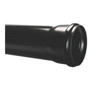 Floplast Xtraflo Industrial 110mm Single Socket Downpipe 1M Black - Pvc-U.