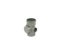 Floplast Xtraflo Industrial 110mm Single Socket Downpipe Access Pipe, Grey, Pvc-U, 219mm