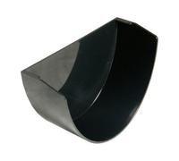 Floplast Xtraflo Industrial 170mm Half-Round Gutter Internal Stopend Black - Xtraflo Model.