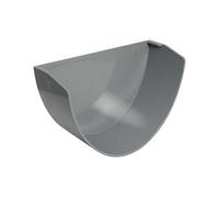 Floplast Xtraflo Industrial 170mm Half-Round Gutter Internal Stopend - Grey