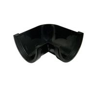 Floplast Xtraflo Industrial 90 Degree Gutter Angle 170mm Black - Half-Round Corner Fitting