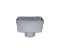 Floplast Xtraflo Industrial Gutter Hopper 110mm Grey - Upvc 280X200X224mm