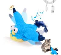 Flopping Lobster for Cats & Small Dogs - Soft Chew & Kicker, Motion Activated Moving Toy With 2 Catnip Packets - USB-Chargeable, Washable, Low-Noise Gift, 12.6inch (Cuckoo)